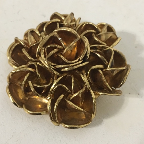 Vintage Statement Rose Adjustable Brooch - Picture 5 of 9